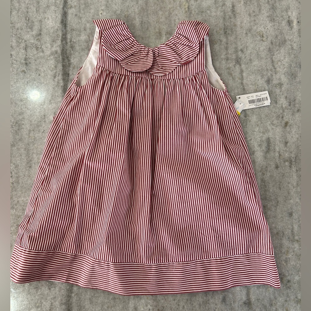 Edgehill Red and White Striped Sleeveless Dress Size 4T